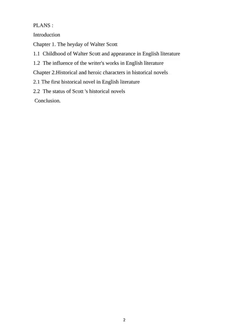 Course paper on Walter Scott 2