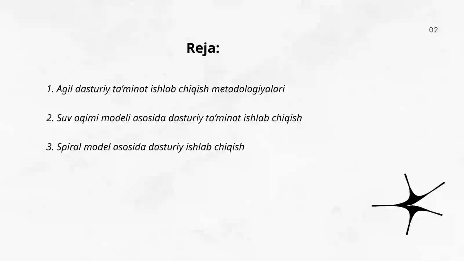 Agil dasturiy ta’minot ishlab chiqish metodologiyalari 2