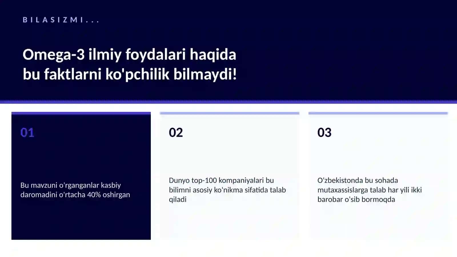 Omega-3 ilmiy foydalari 2
