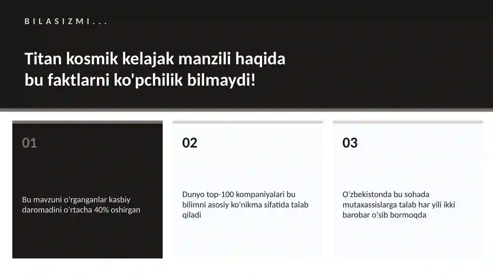 Titan kosmik kelajak manzili 2