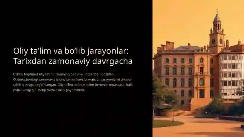Oliy taʼlim va boʻlib jarayonlar 2