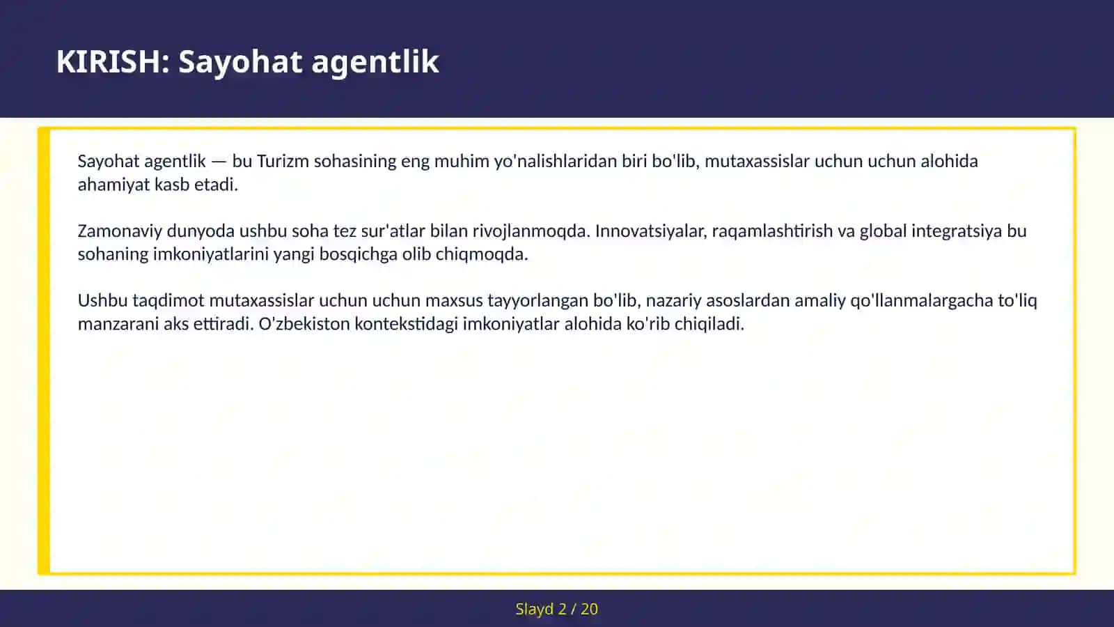 Sayohat agentlik 2
