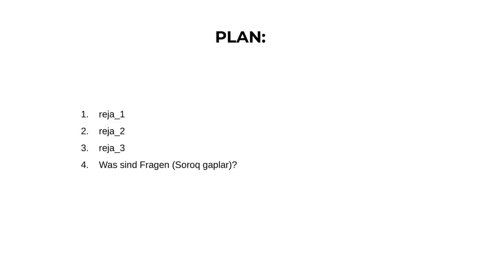 Fragen (Soroq gaplar) 2