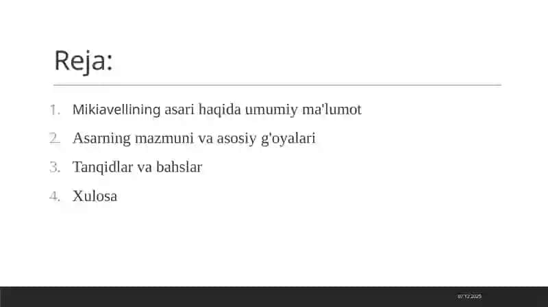 Mikiavellining "Xukmdor" asaritahlili 2