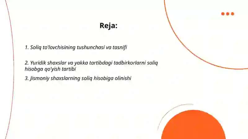 Soliq tòlovchilarini hisobga olish tartibi 2
