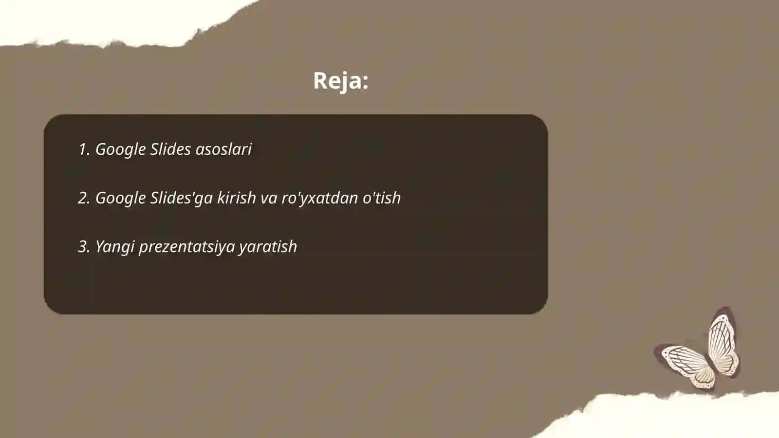 Google Slides asoslari 2