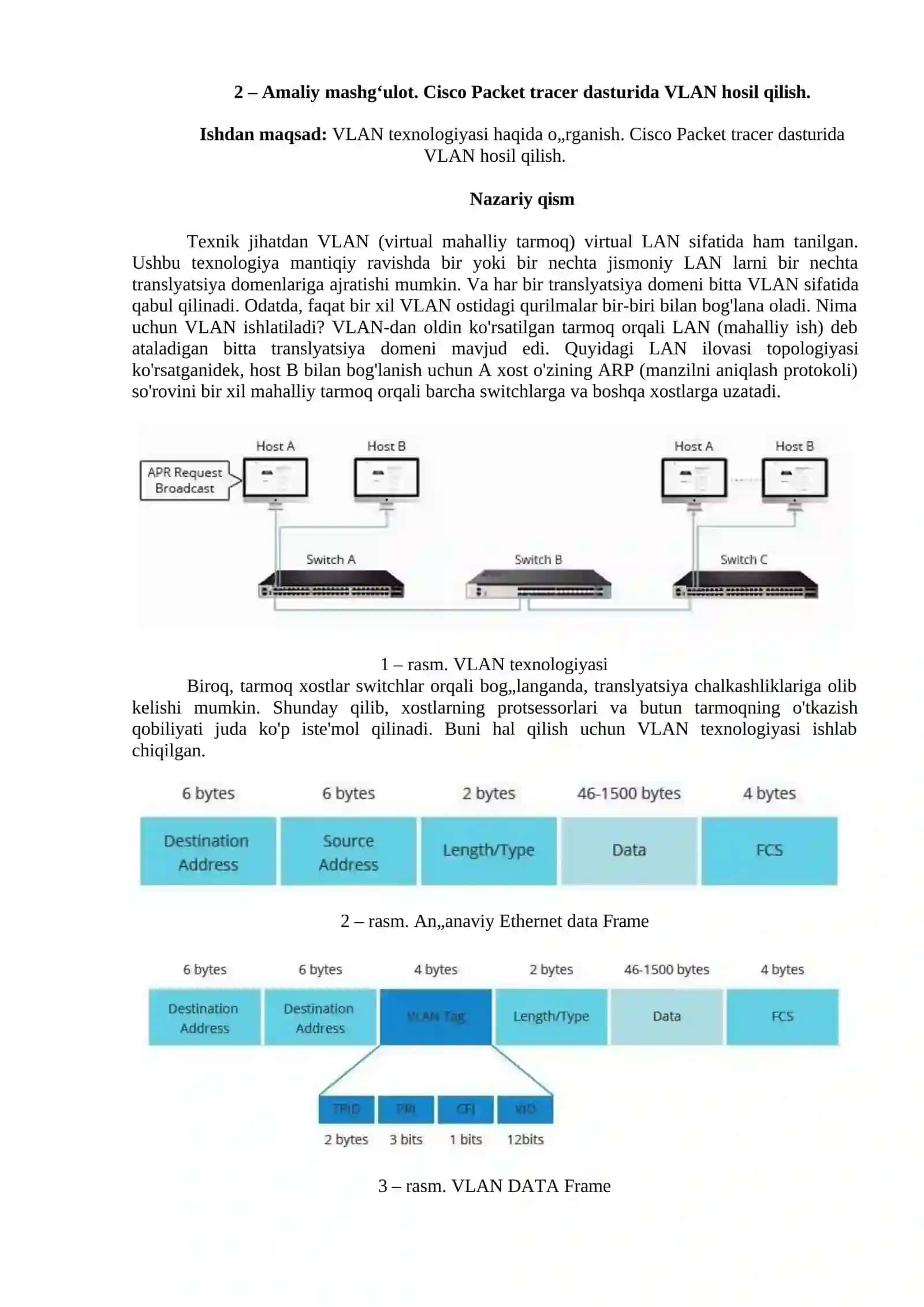 Cisco Packet tracer dasturida VLAN hosil qilish 2