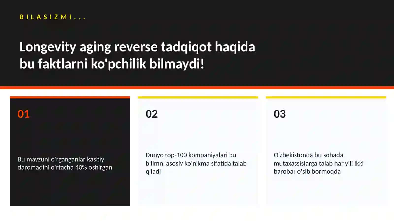 Longevity aging reverse tadqiqot 2