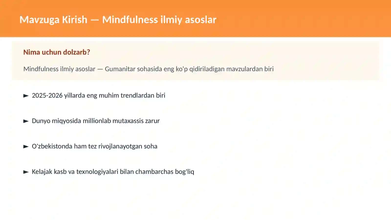 Mindfulness ilmiy asoslar 2