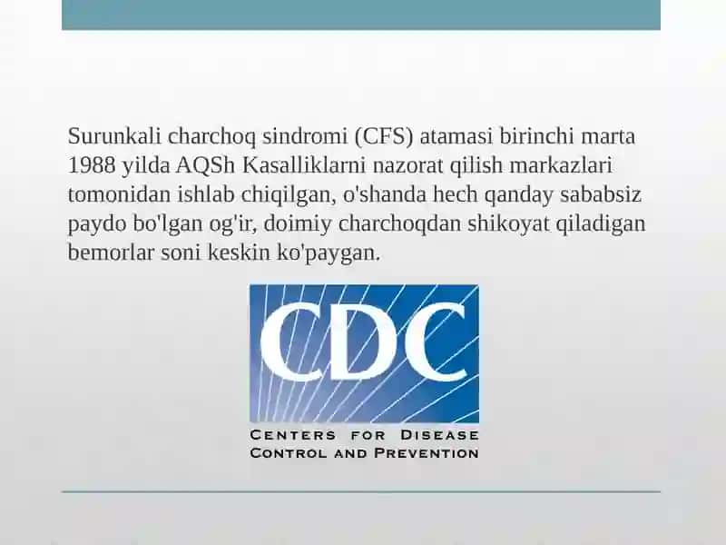 Surunkali charchoq sindromi (CFS) 2