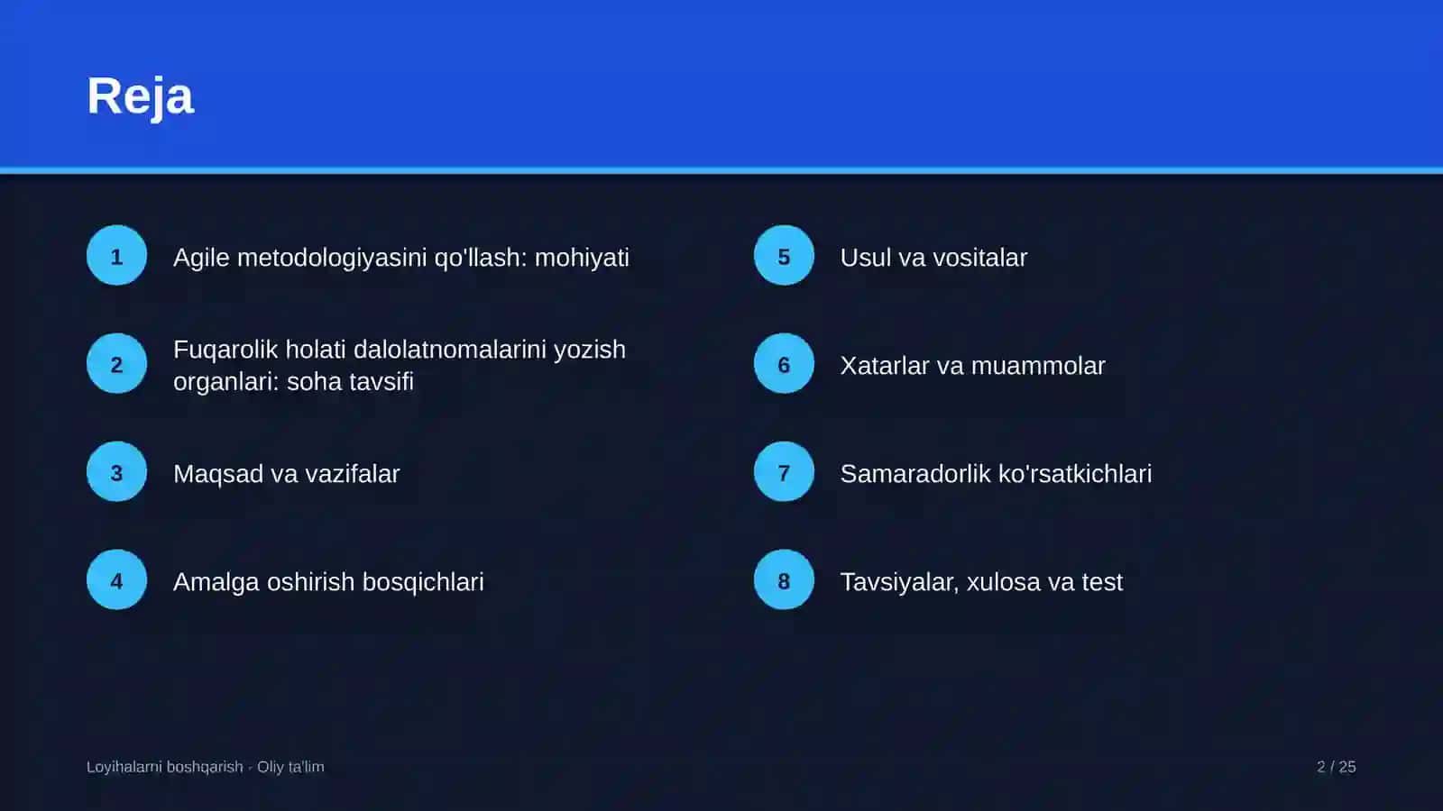 fuqarolik holati dalolatnomalarini yozish organlarida agile metodologiyasini qo'llash 4112 2