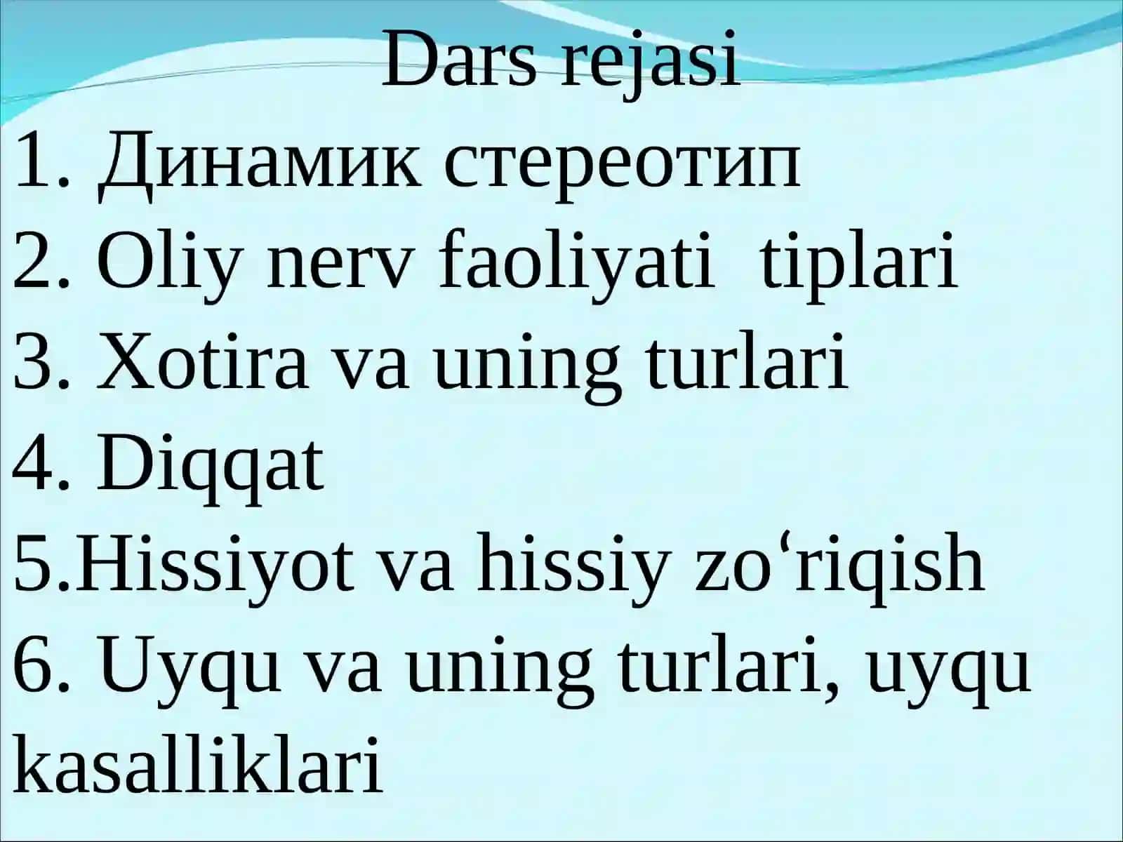 Oliy nerv faoliyati 2