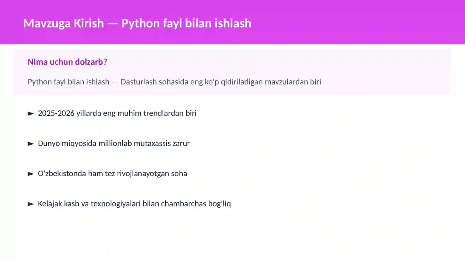 DASTURLASH | PYTHON DASTURLASH 2