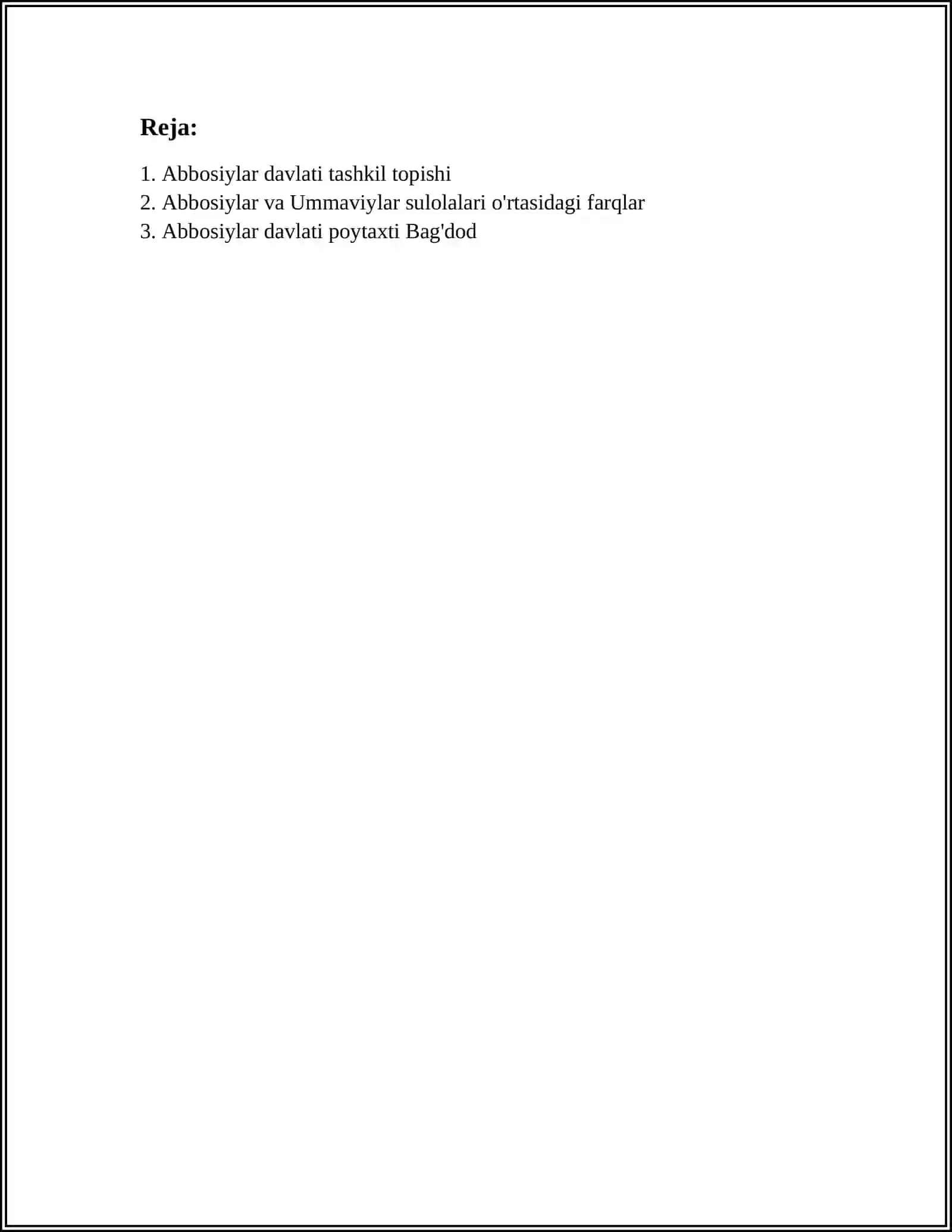 Abbosiylar Davlati 2