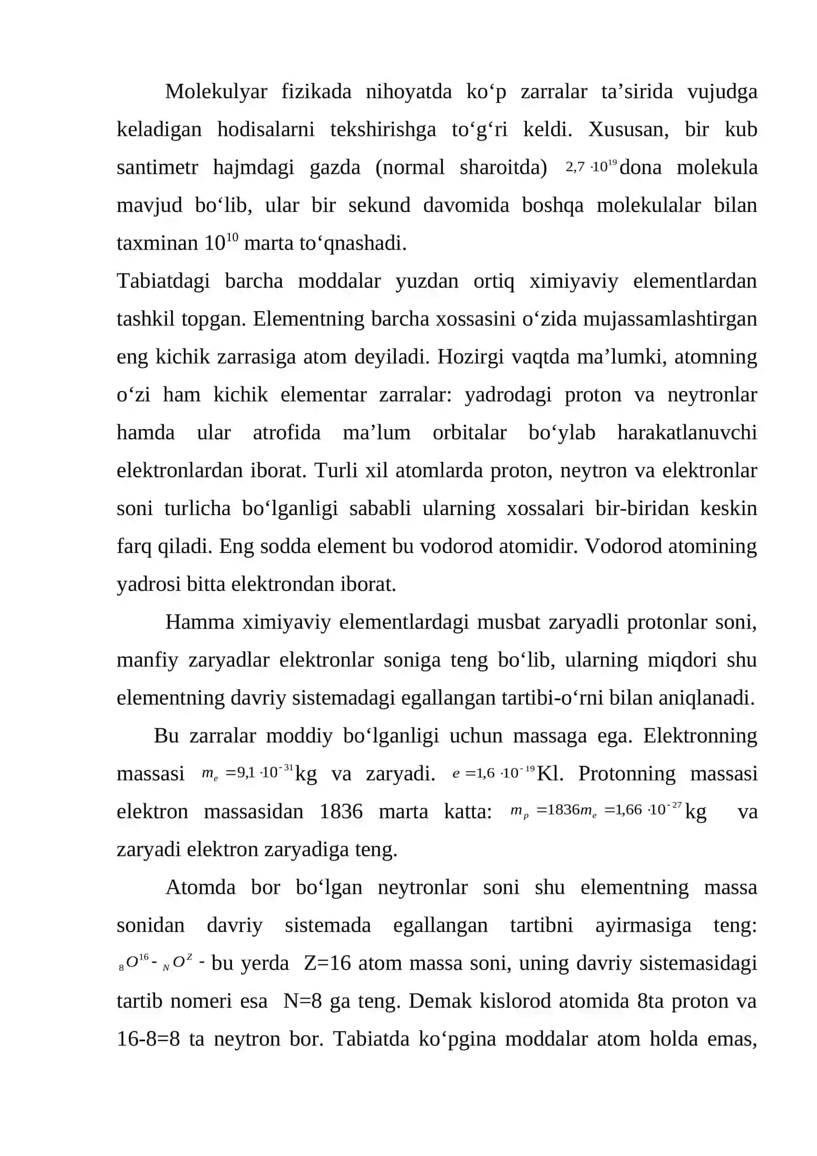 Modda xosalarini o‘rganishda dinamik, statik va termodinamik usullar 2