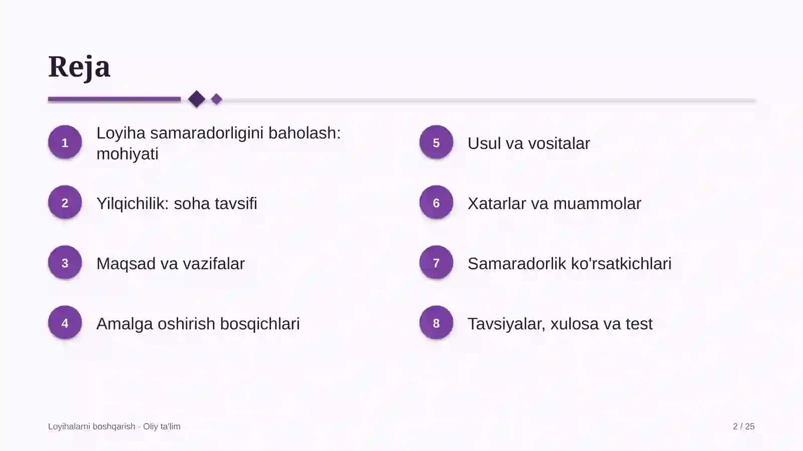 Yilqichilikda loyiha samaradorligini baholash 2