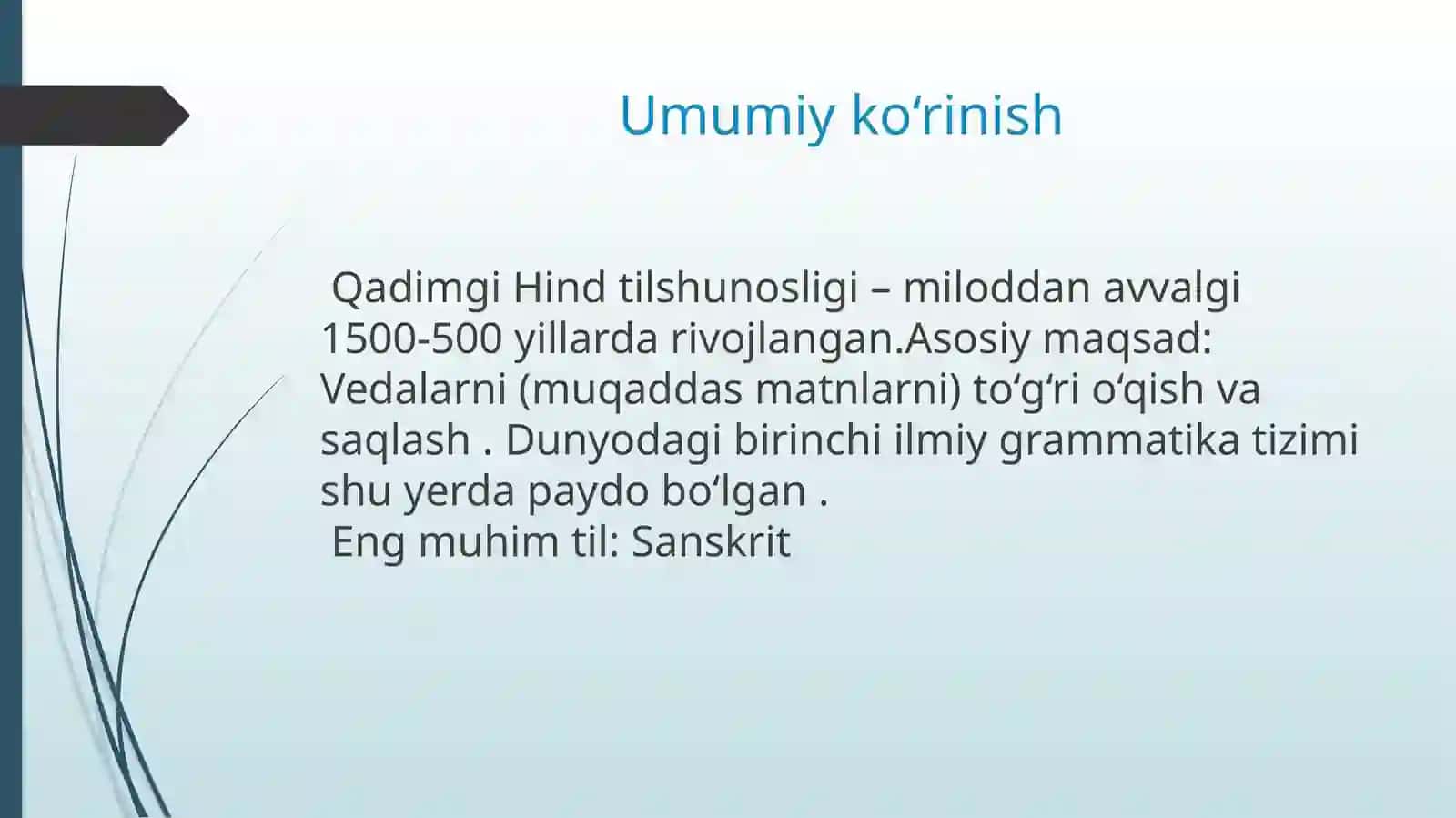 Qadimgi Hind tilshunosligi 2