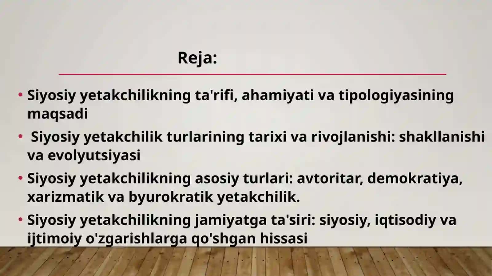 Siyosiy yetakchilik tipologiyasi 2