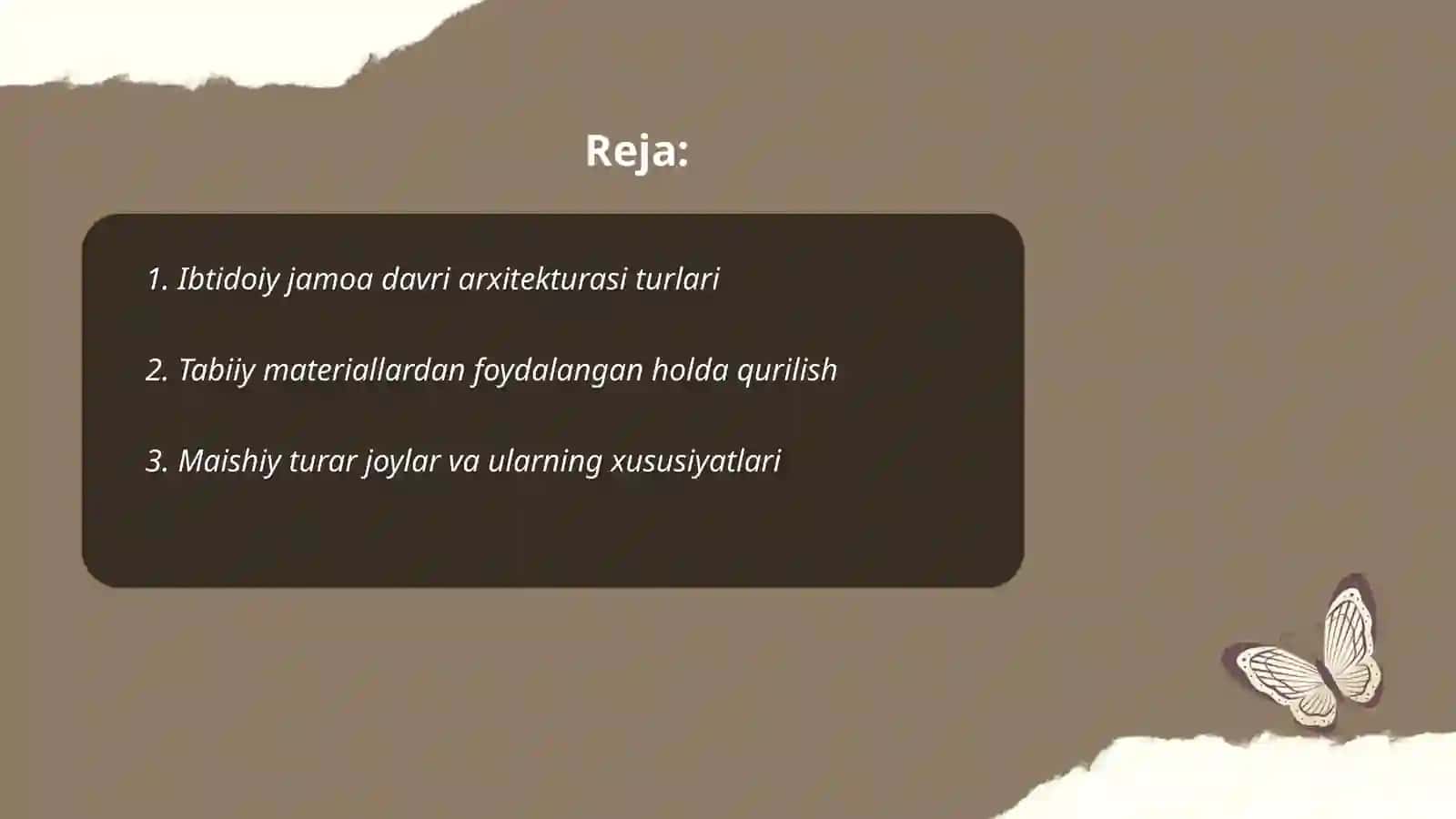 Ibtidoiy jamoa davri arxitekturasi 2