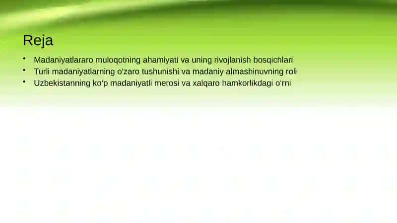 Madaniyatlararo muloqot 2