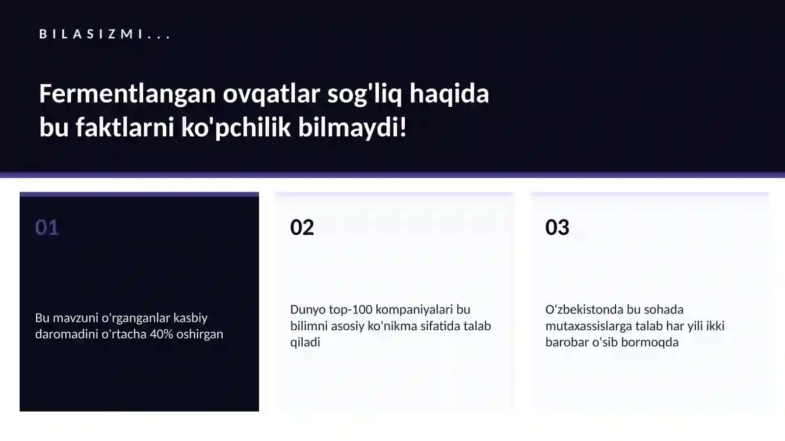Fermentlangan ovqatlar sog'liq 2