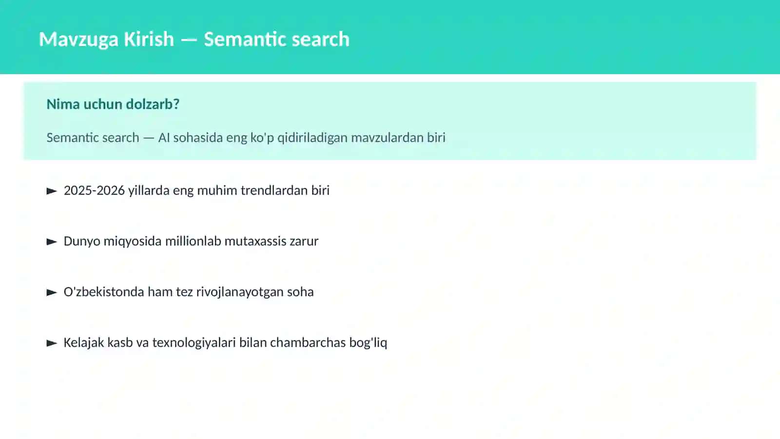 AI | NLP TABIIY TIL QAYTA ISHLASH 2