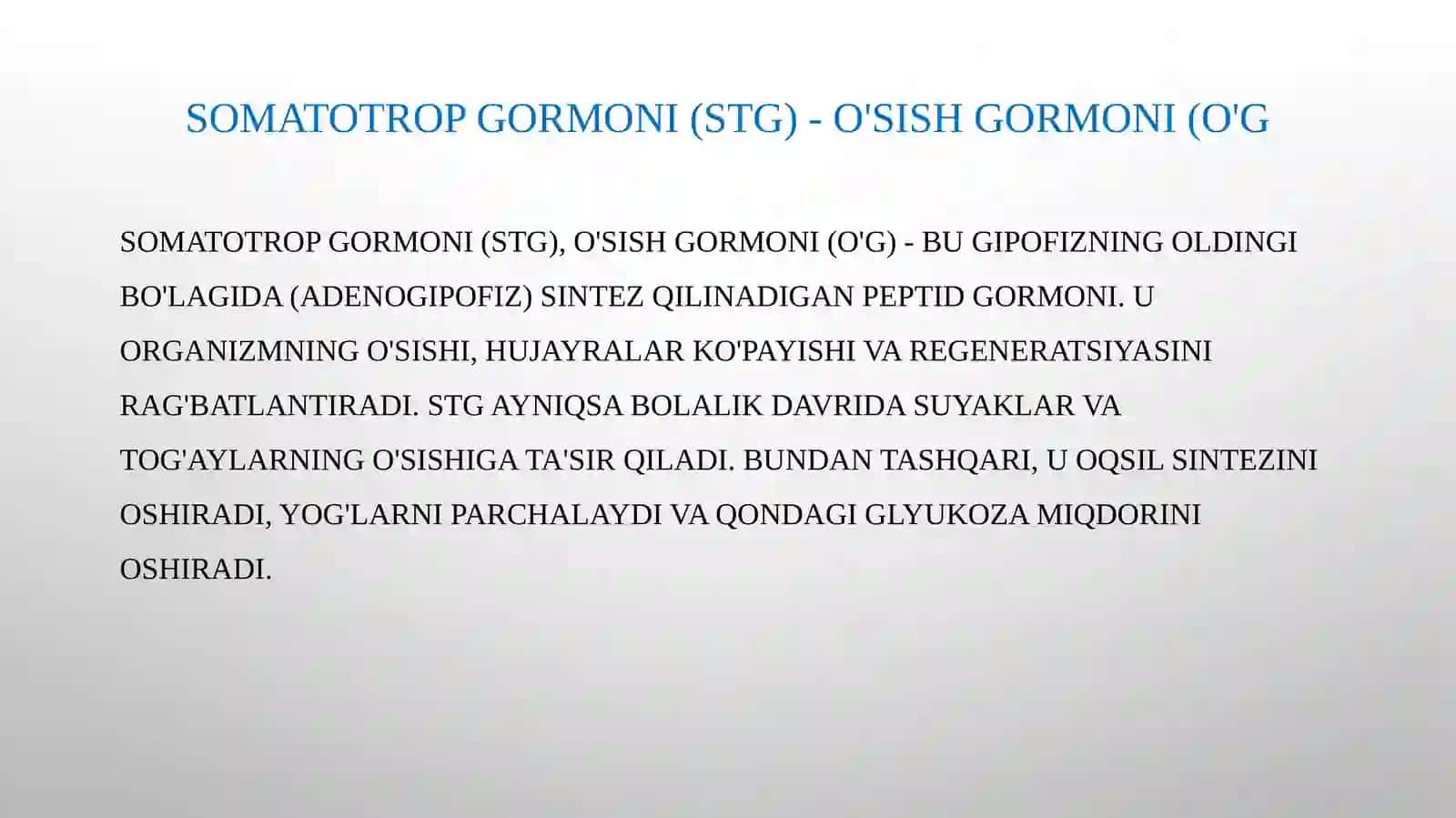 Somatotrop Gormoni(STG) 2