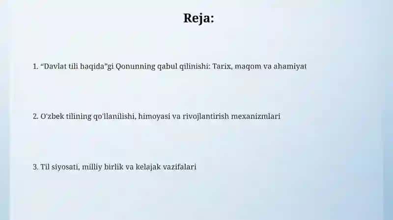 “Davlat tili haqida”gi qonun 2