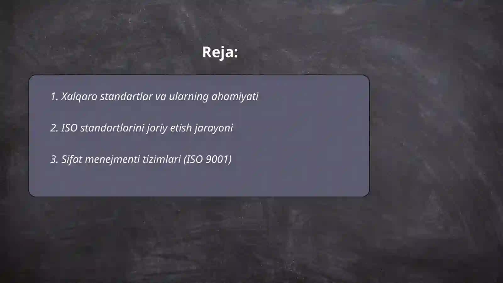 Xalqaro standartlar va ularning ahamiyati 2