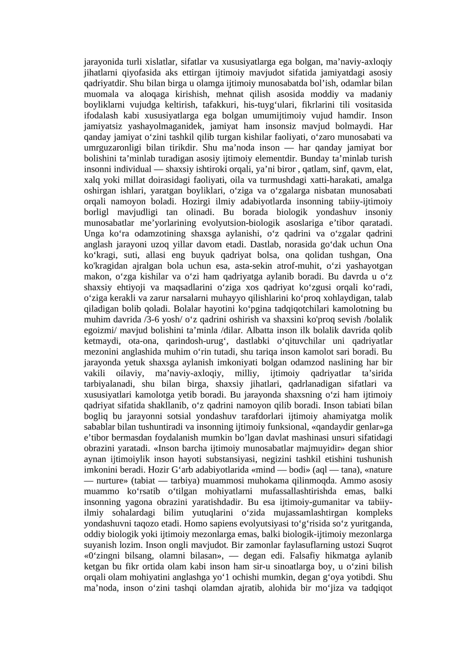 Inson falsafasi (Falsafiy antropologiya) 2