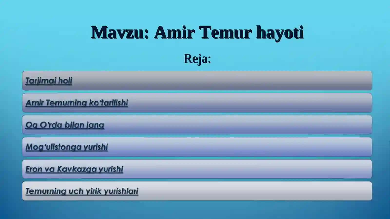 Amir Temur hayoti 2