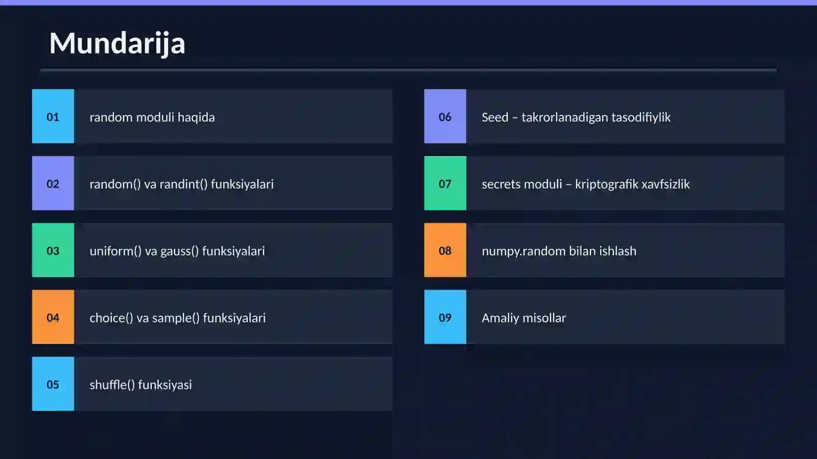 Python'da RandomFunksiyasi va Tasodifiy Sonlar 2