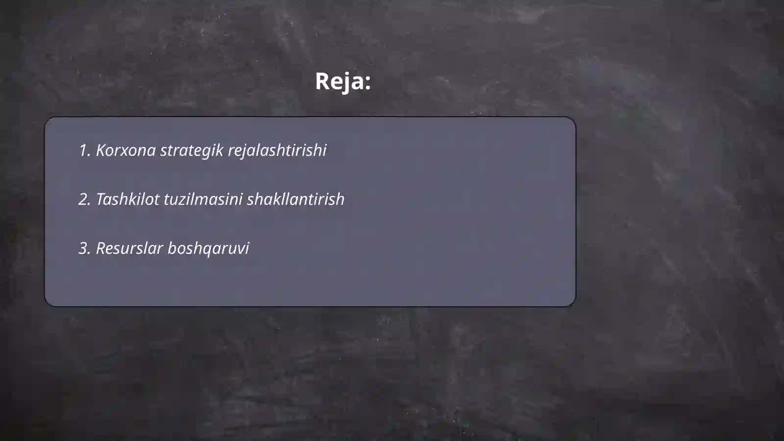 Korxona qudratini boshqarish 2