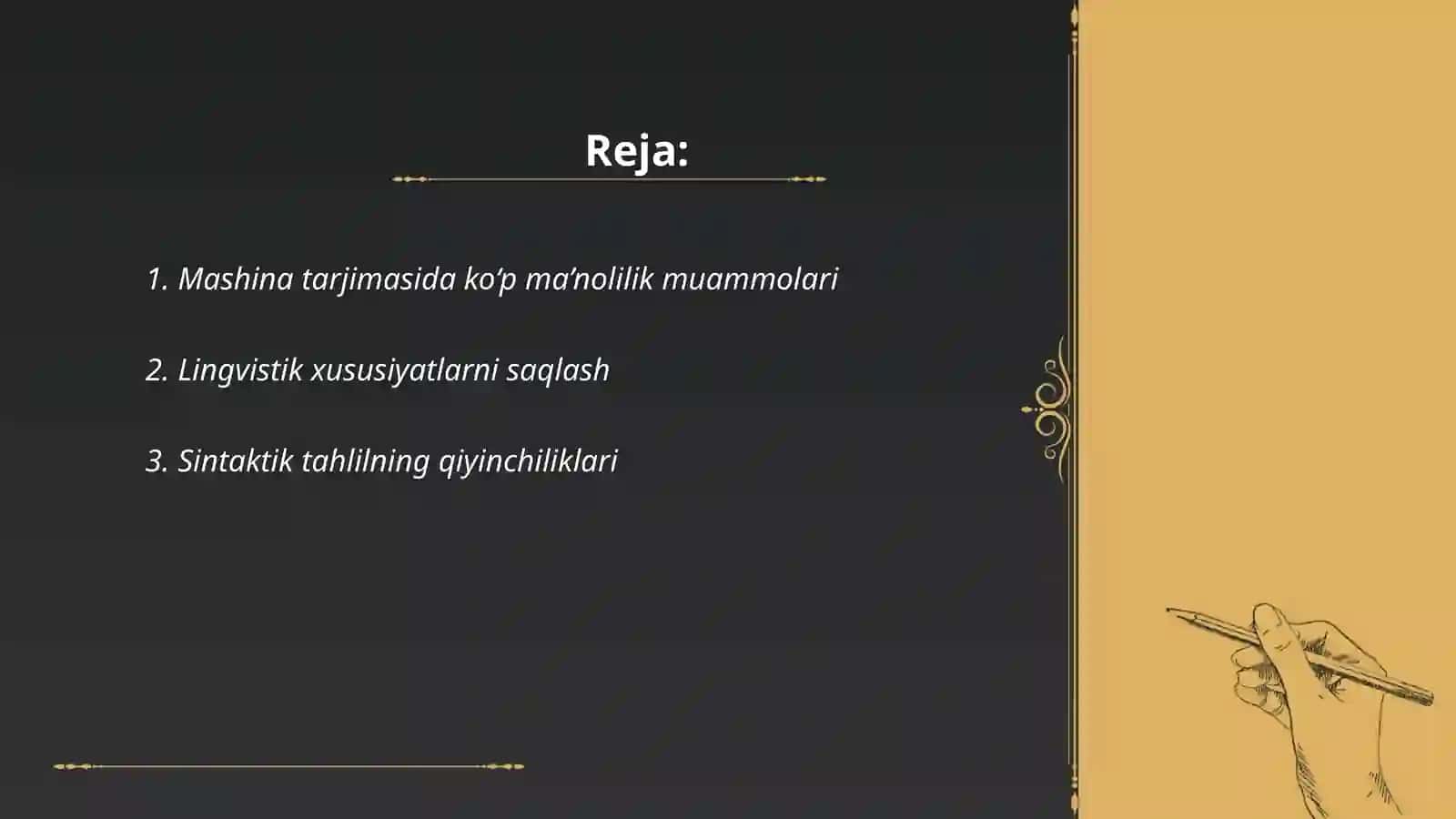 Mashina tarjimasining lingvistik muammolari 2