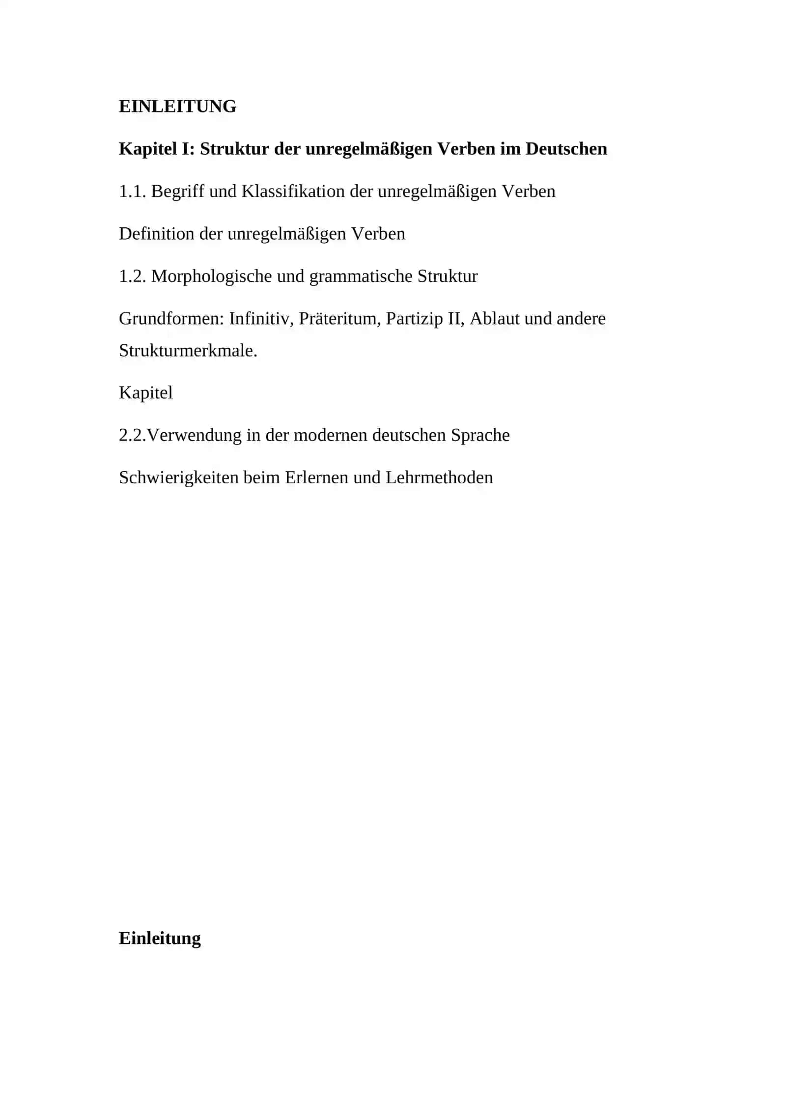 Unregelmäßige Verben im Deutschen: Struktur und Entwicklung 2
