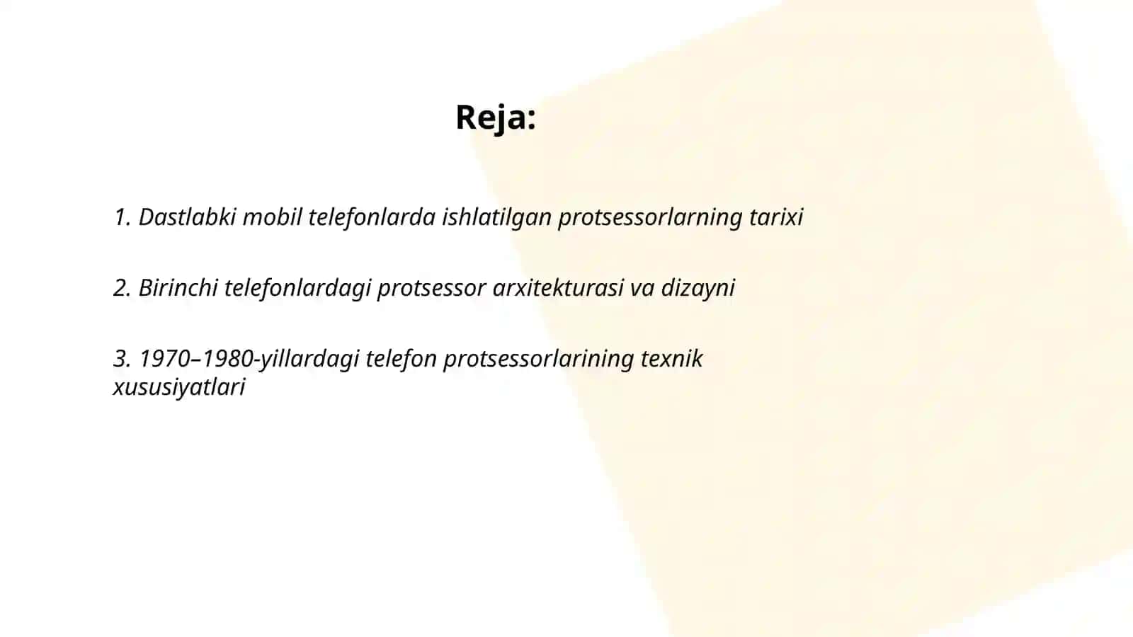 Birinchi ishlab chiqarilgan telefonlardagi prosesorlar 2