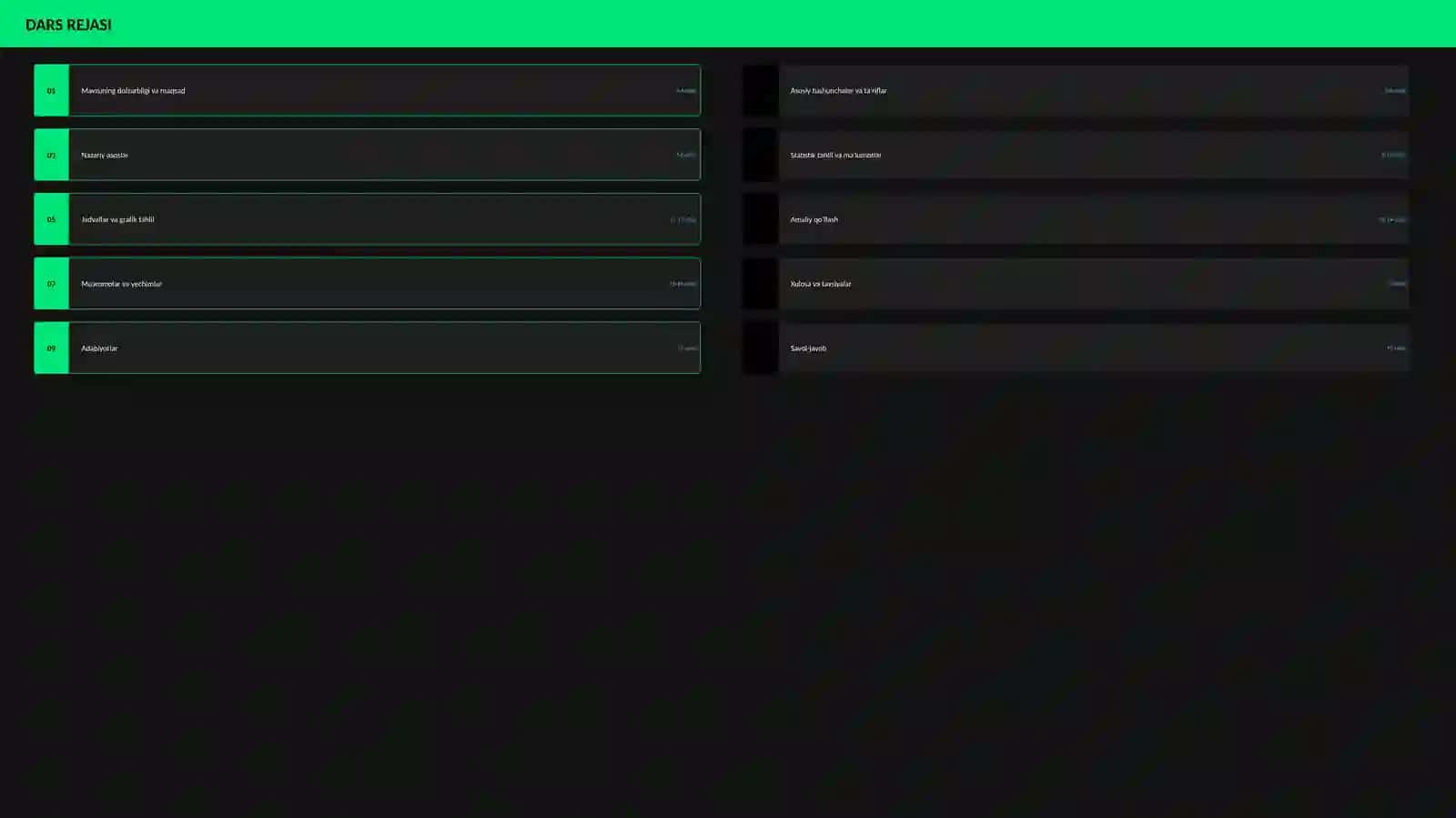 Moliya nazariyasi — dars ishlanma — kafedralar uchun [interaktiv dars] 2
