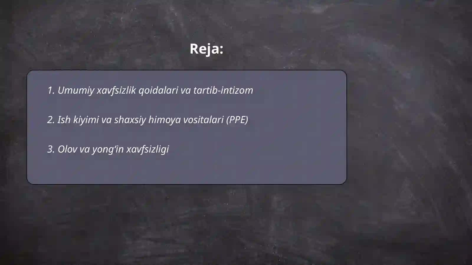 Pazandachilik xonasida xavfsizlik texnikasi qoidalari 2