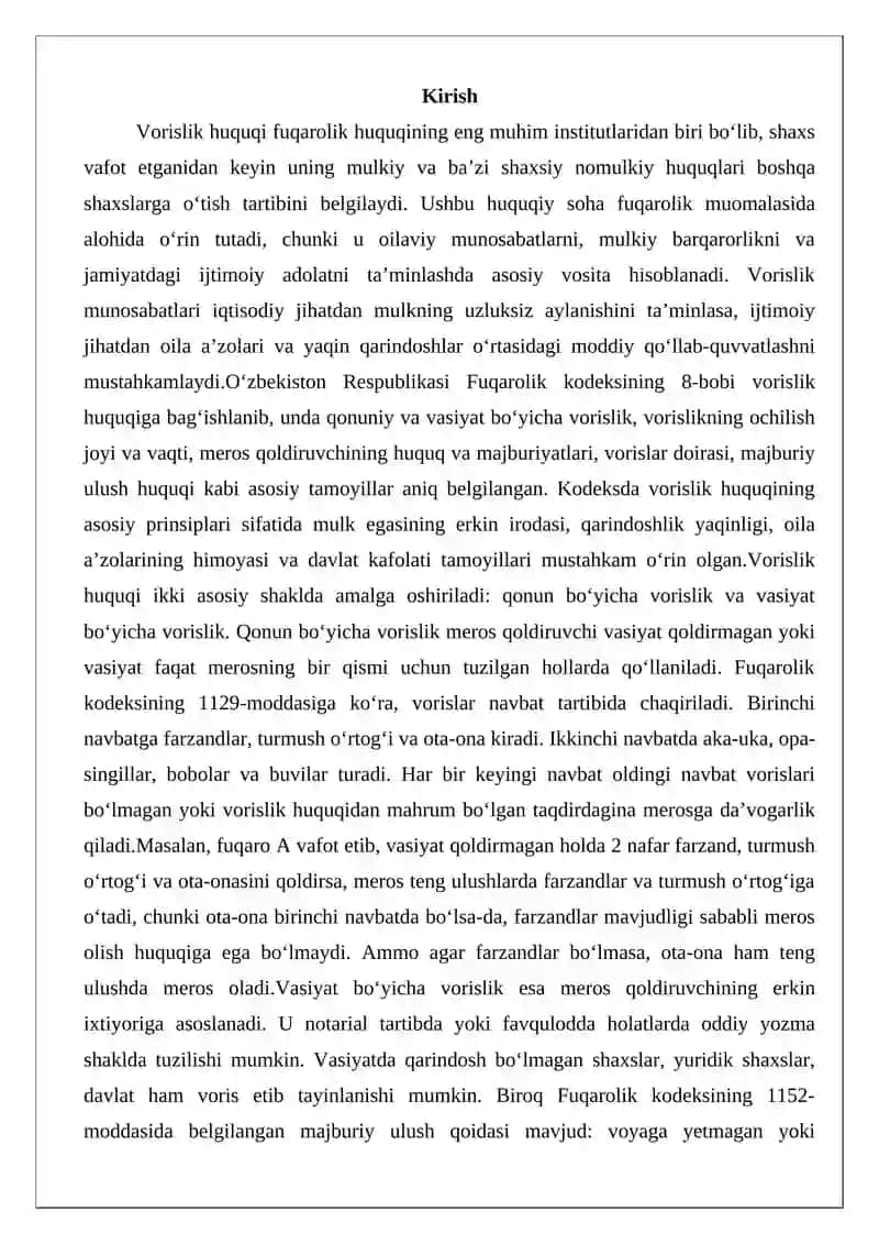 Vorislik huquqi 2