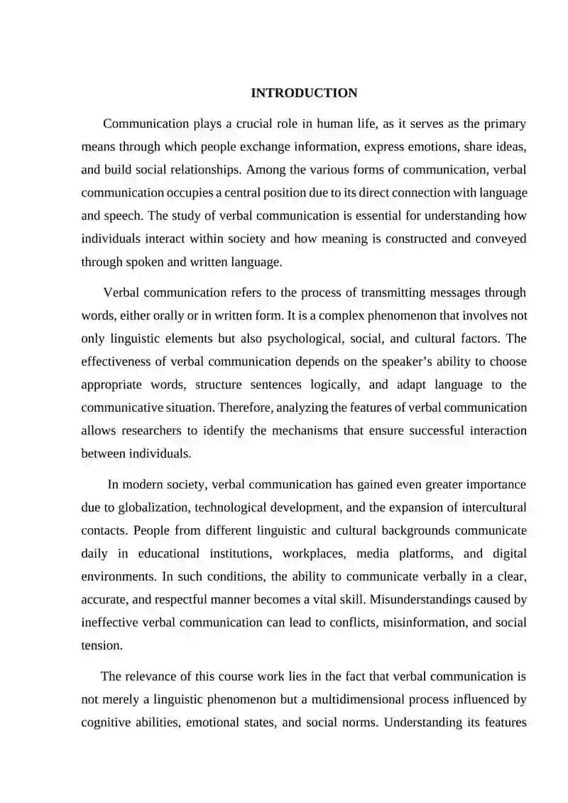 Features of Verbal Communication 2