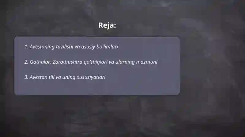 Avesto va zardoshlik 2