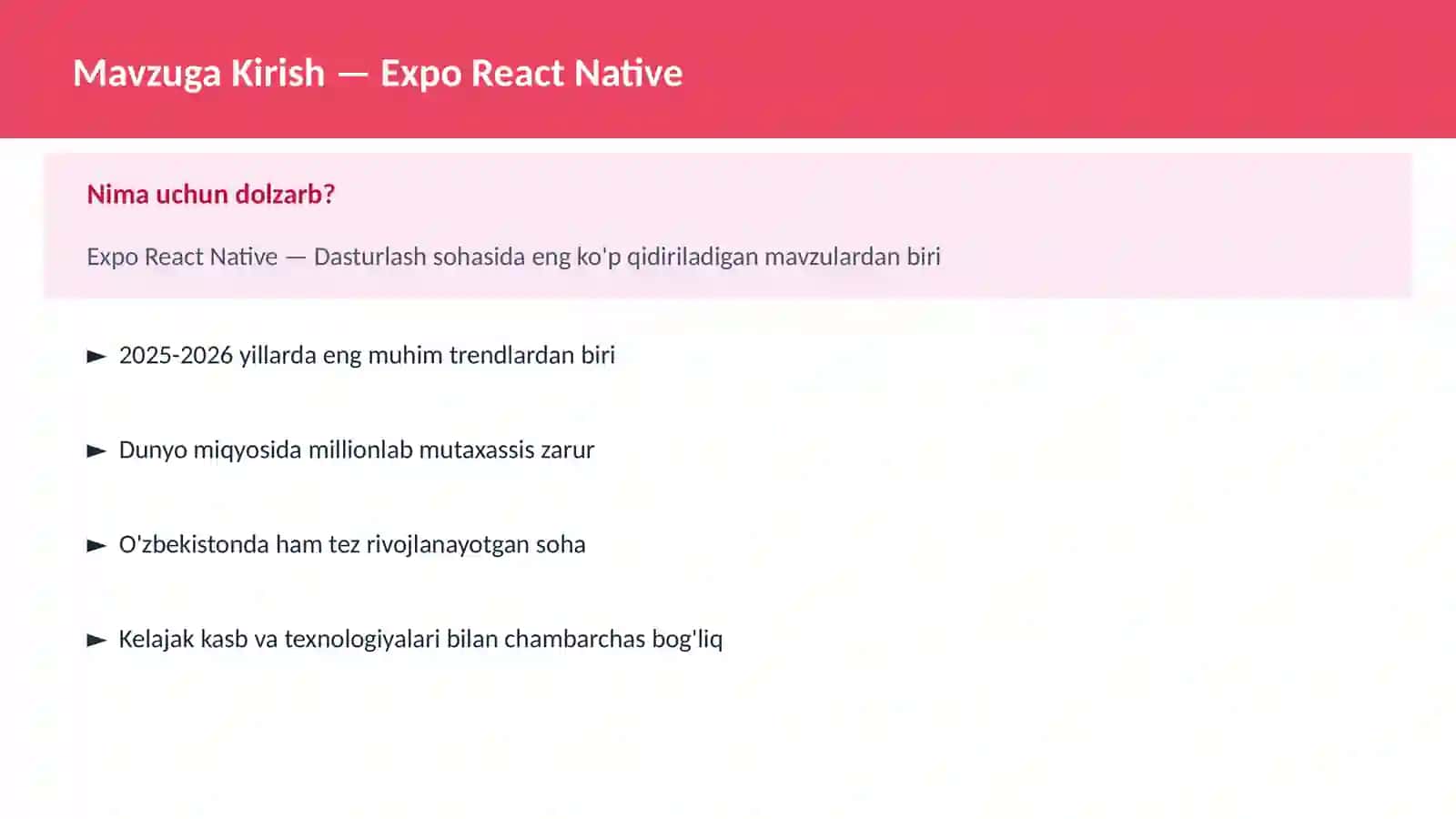Expo React Native 2