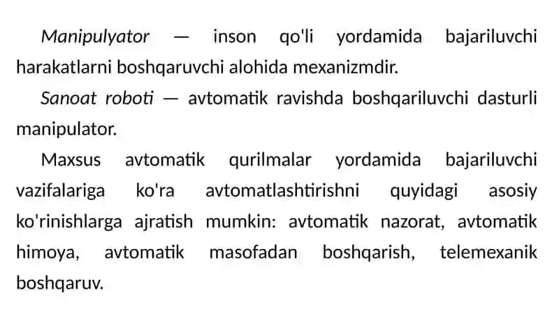 Maxsus avtomatik qurilmalar 2