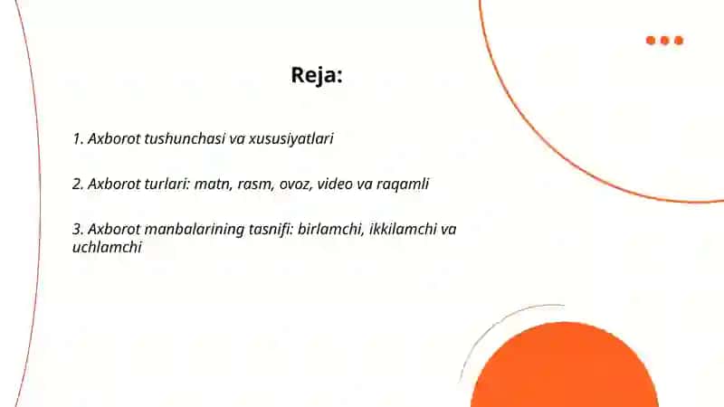 Axborot va uning manbalari 2
