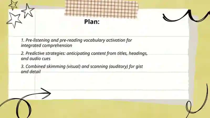 Integration methods for reading and listening comprehension 2