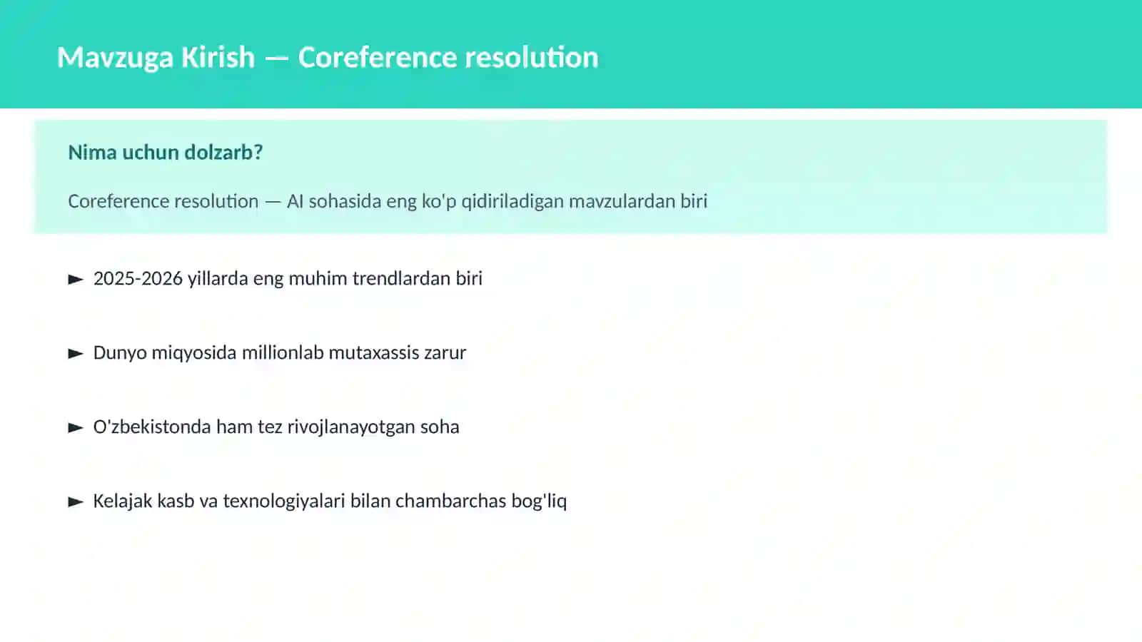 AI | NLP TABIIY TIL QAYTA ISHLASH 2