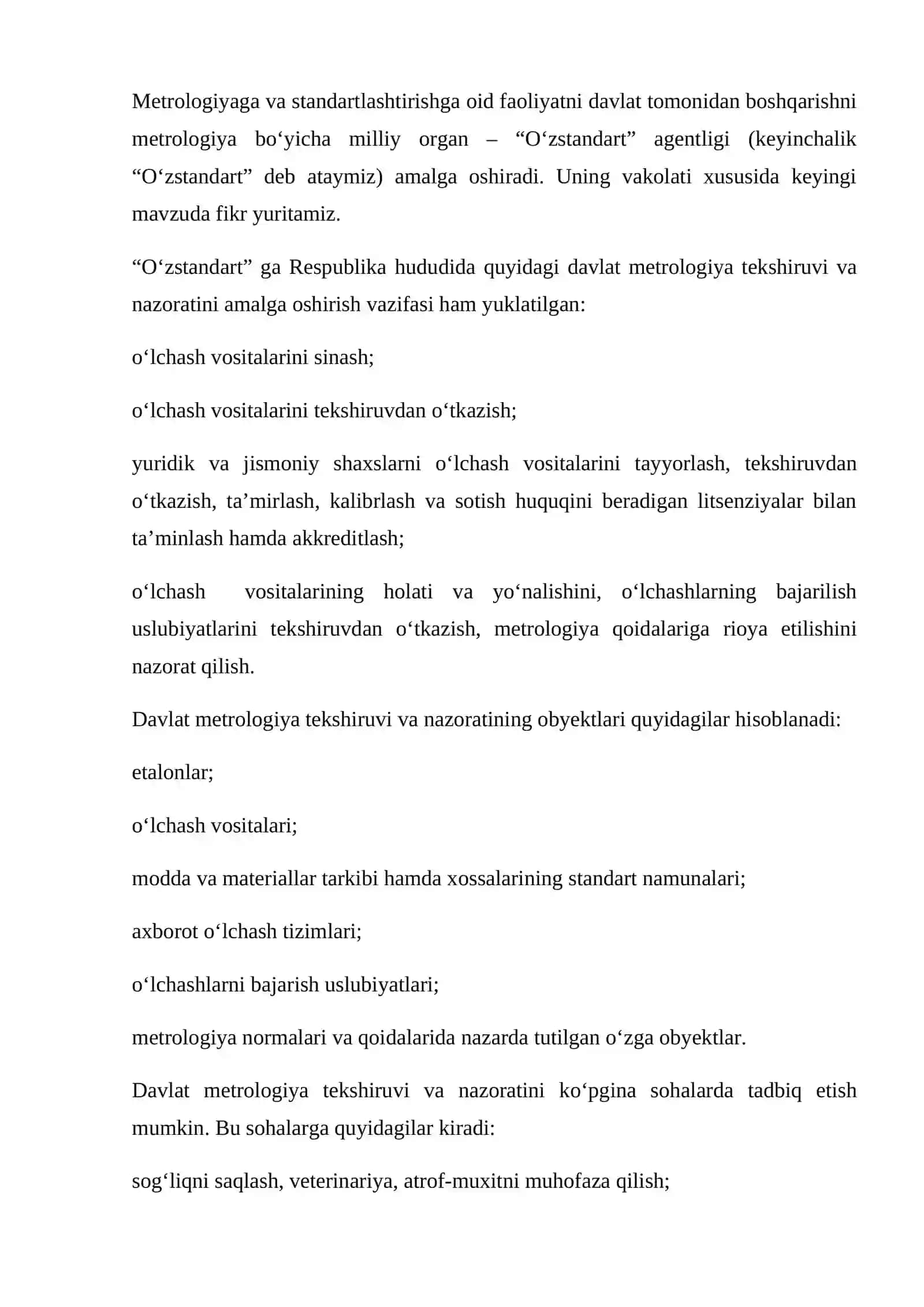 Standartlashtirish bo'yicha davlat nazorat funksiyalari 2