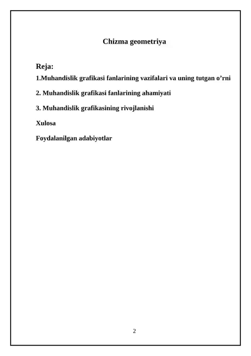 Chizma geometriya 2