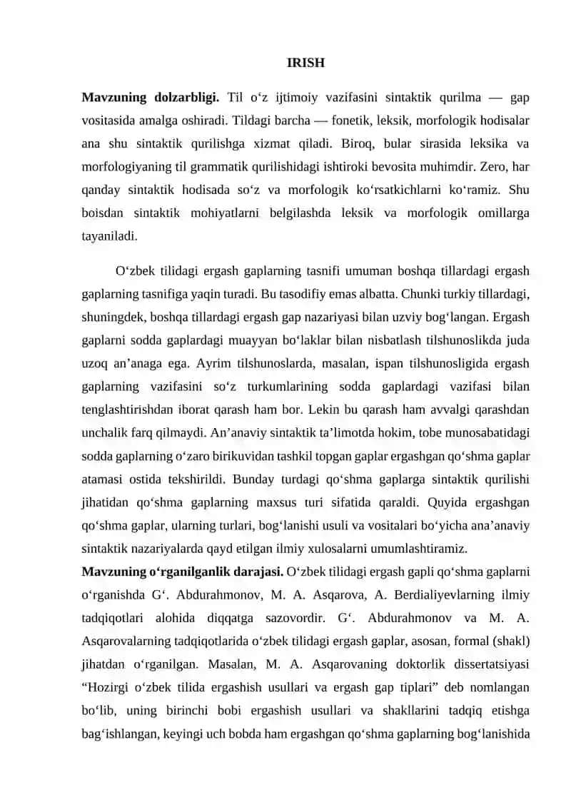 ERGASHGAN QO‘SHMA GAP TURLARI 2