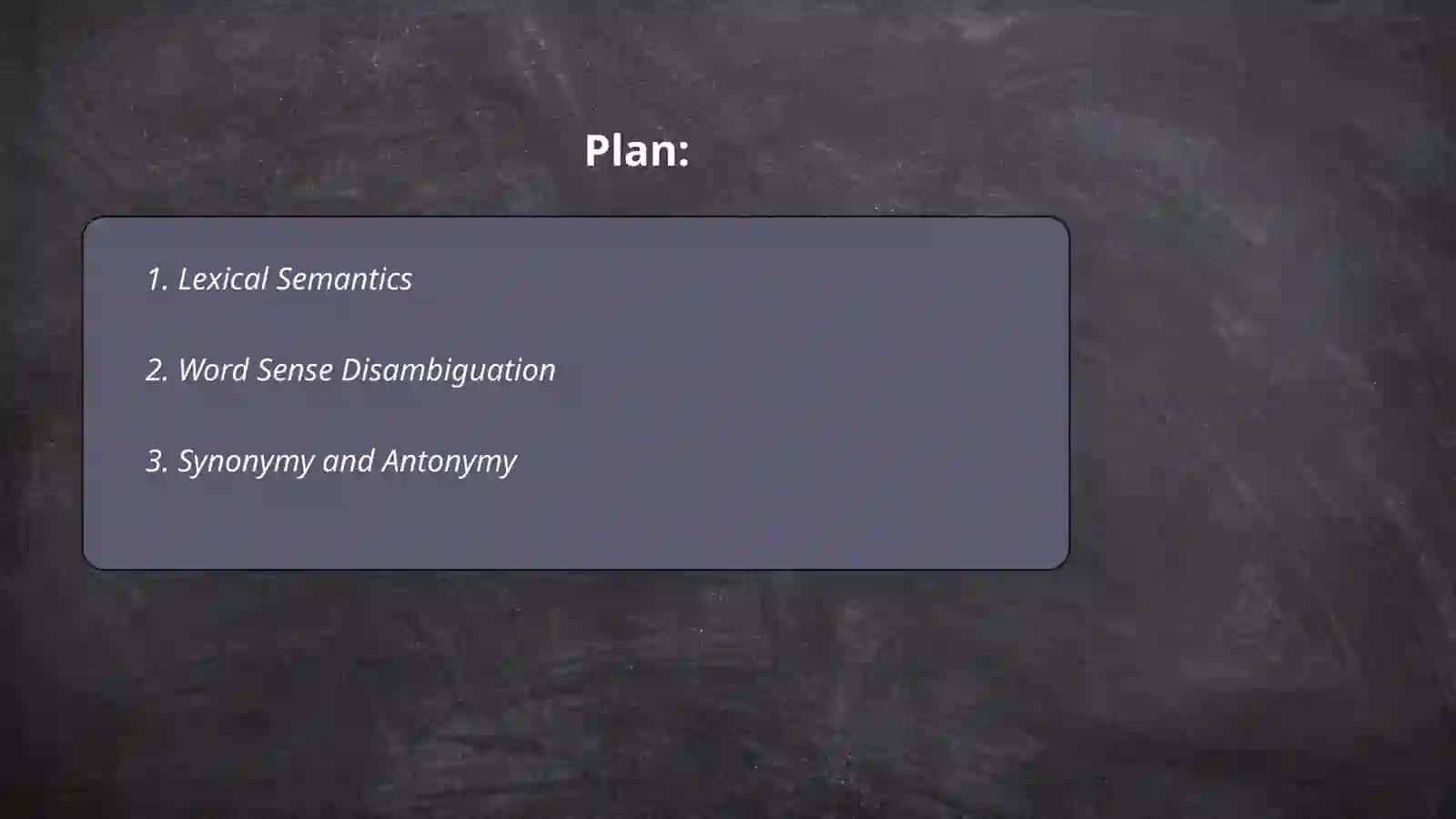 Lexical approach 2